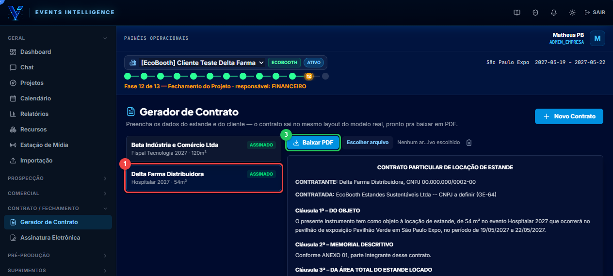Gerador de Contrato Real